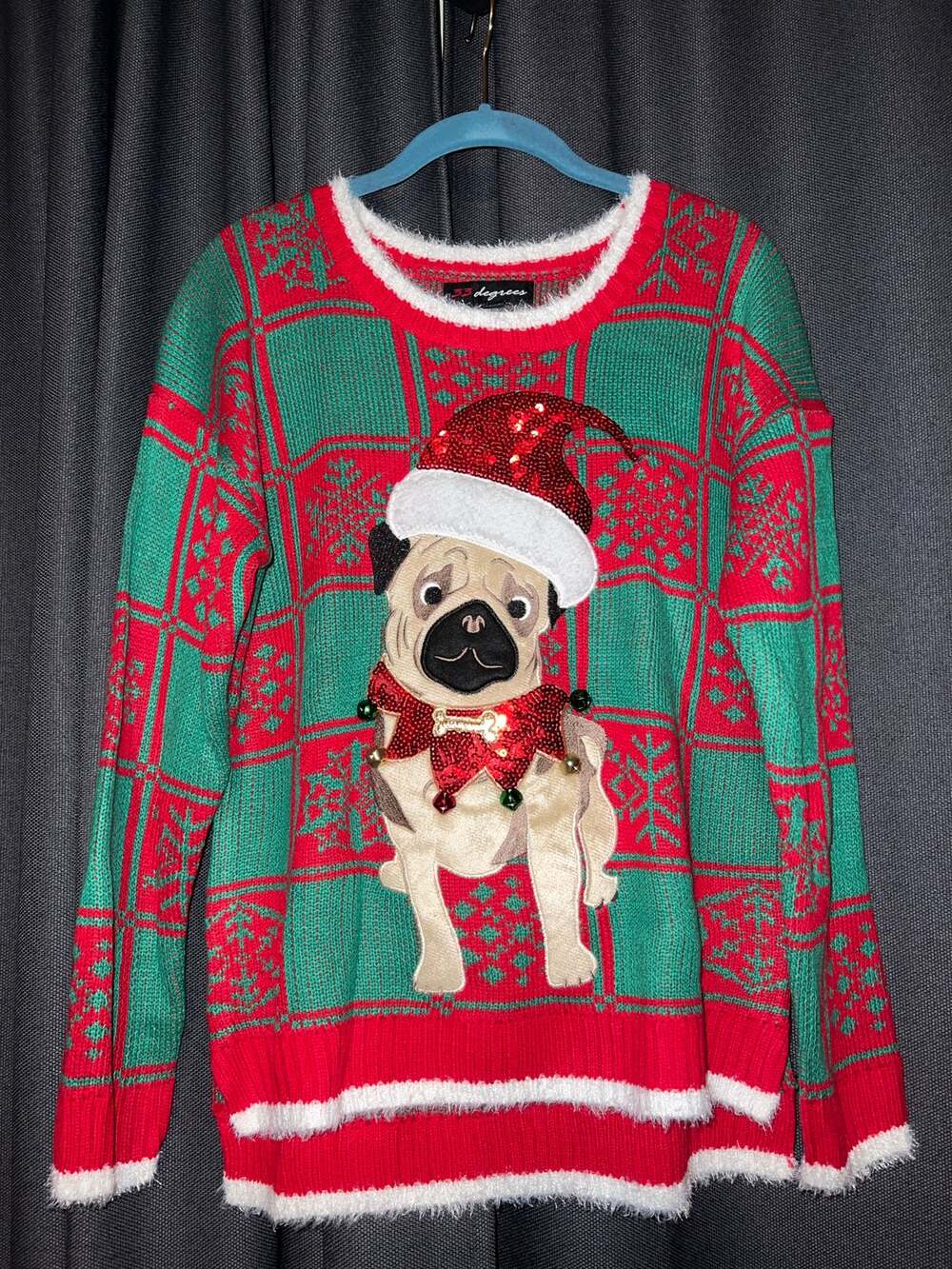 Ugly Christmas Sweater Xmas Size Medium Dog